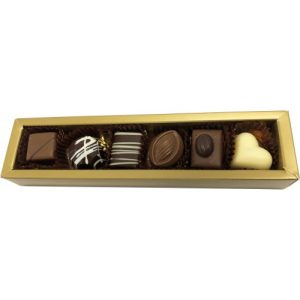 Box of chocolates packed for express courier delivery as a sweet Mother’s Day surprise