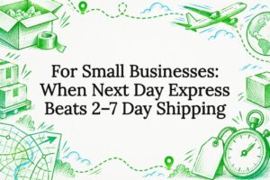 Express shipping title card illustration