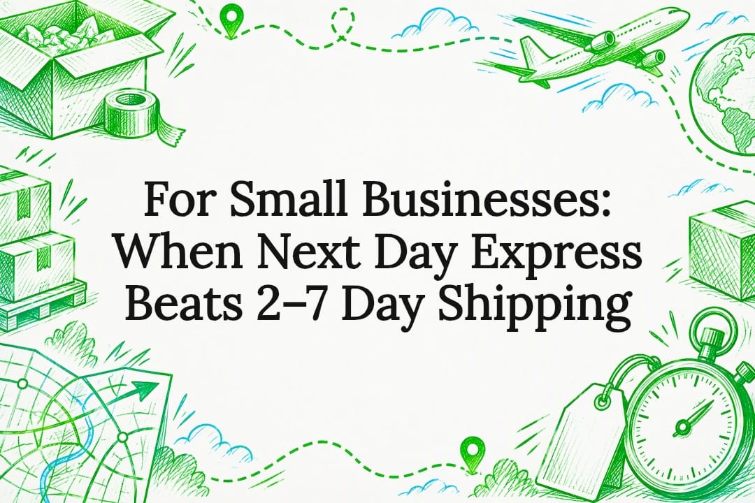 Express shipping title card illustration