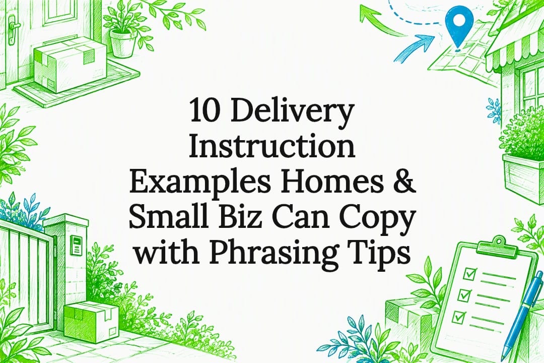 Delivery instruction examples title card