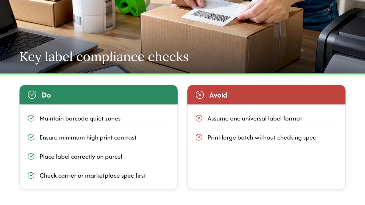 Three key shipping label compliance checks