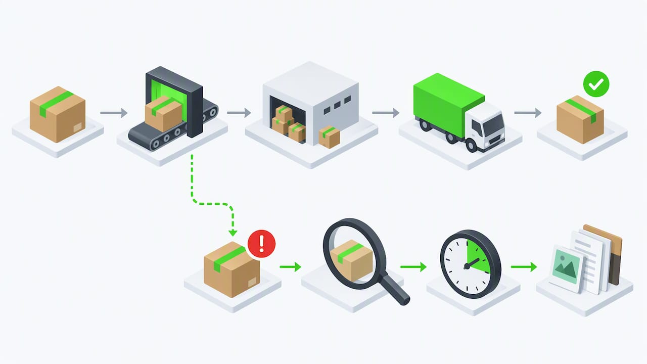 Parcel investigation escalation pathway