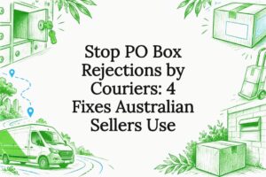 PO Box courier delivery title card