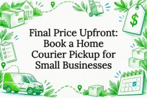 Courier pickup price title card