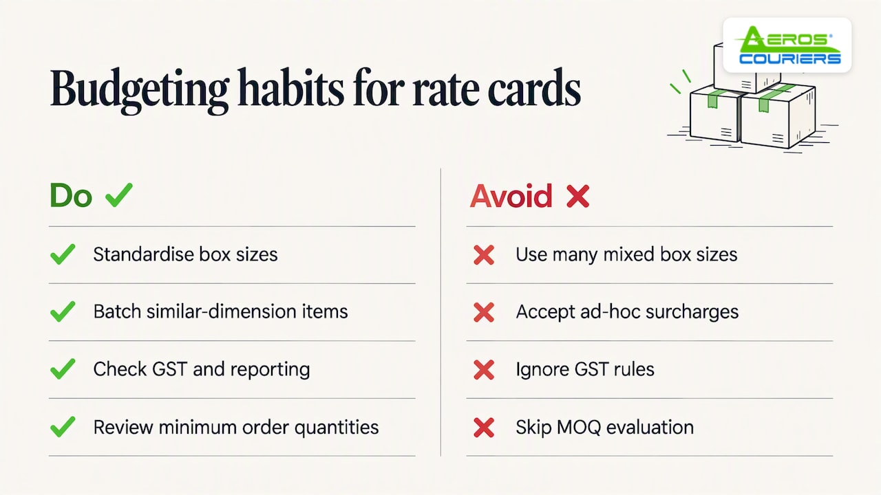 Guidelines for small businesses budgeting with rate cards — overview diagram