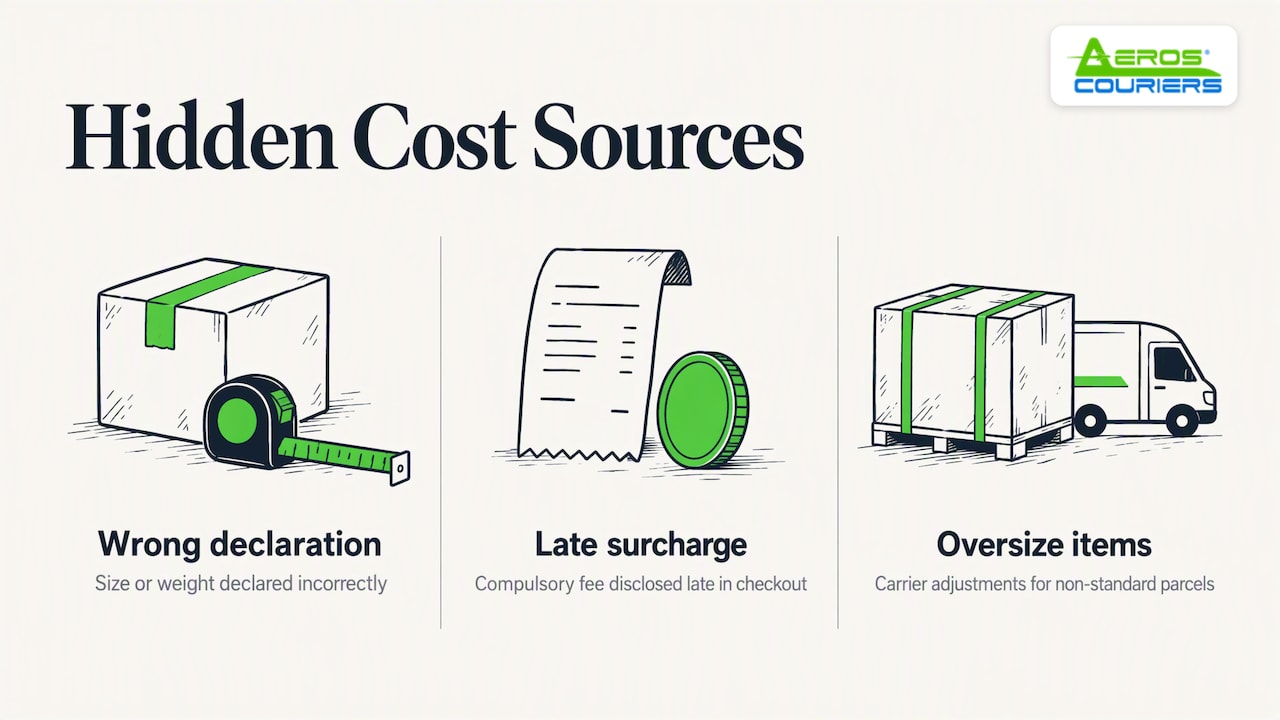 Three sources of unexpected shipping charges