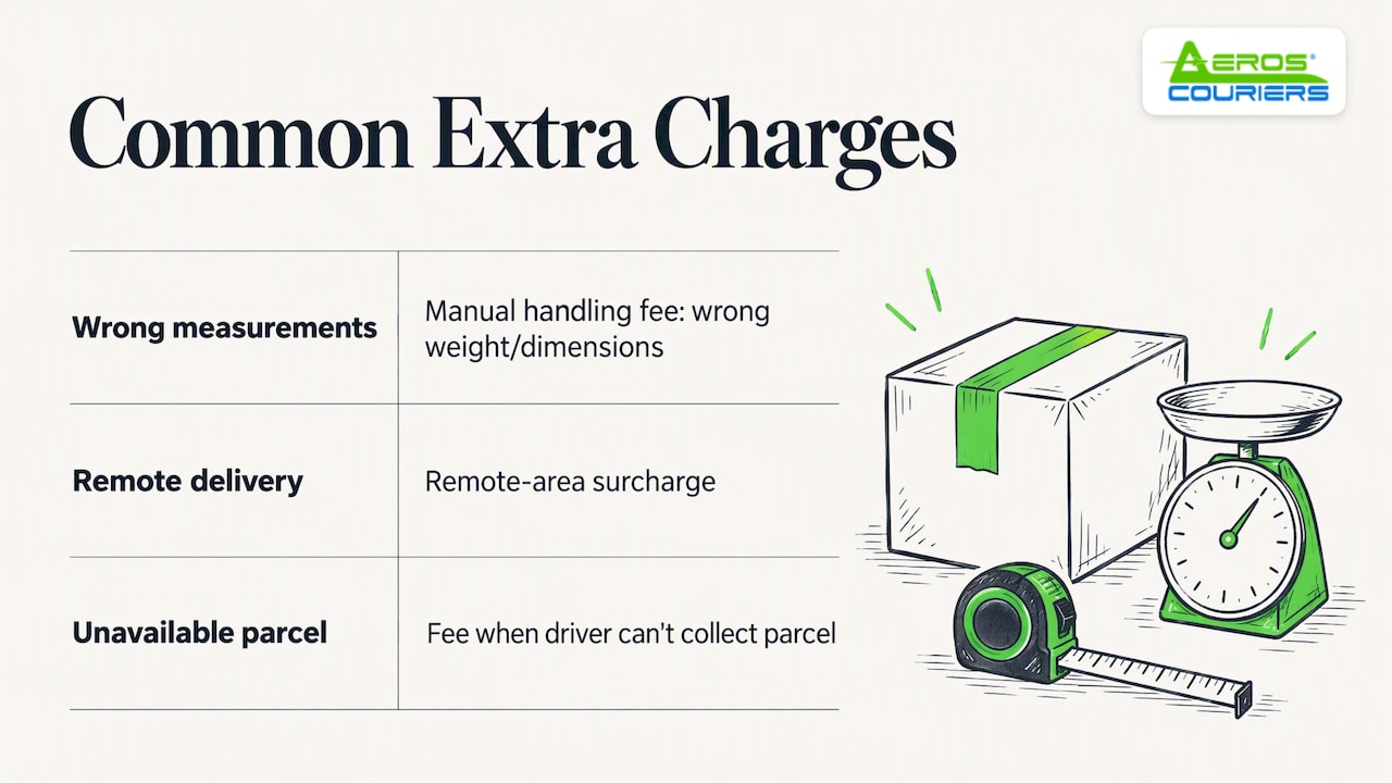 Three common courier extra-charge triggers