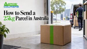 Heavy parcel ready for courier collection