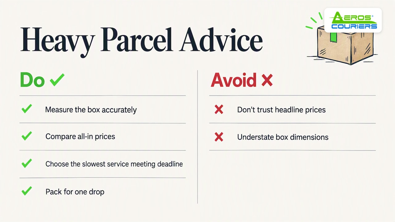Perspective: what we see in heavy parcels — overview diagram
